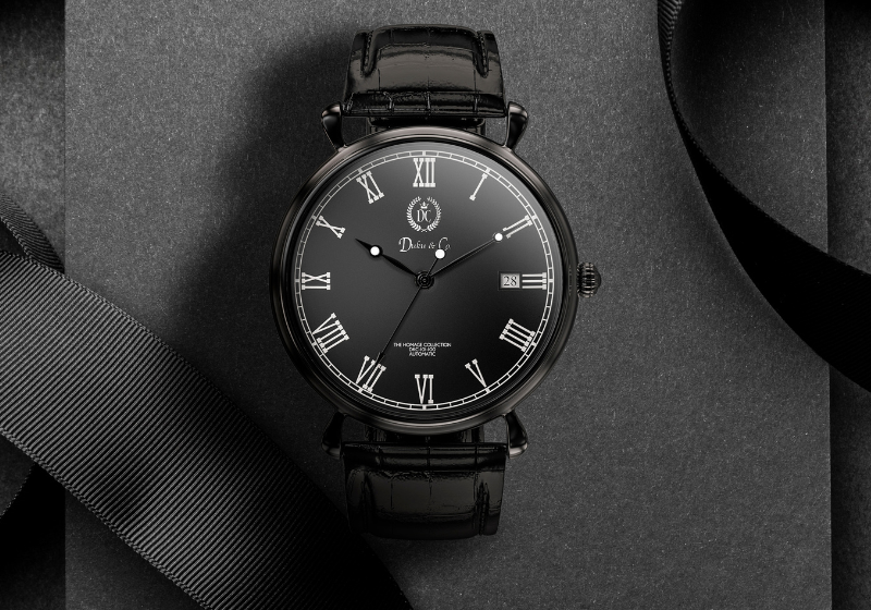 Black Leather Watch from Duku & Co.