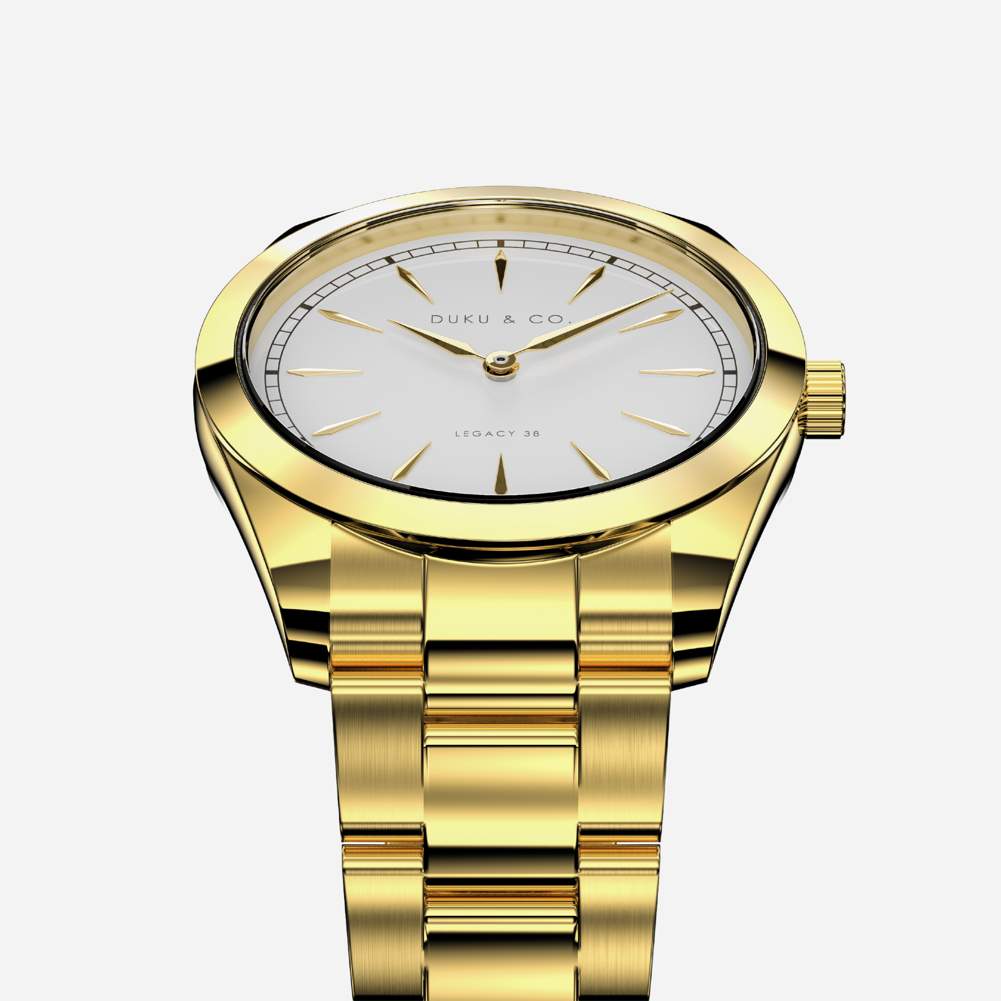 Gold and White Stainless Steel watch from Duku & Co.