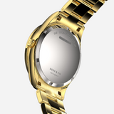 Gold and Green Stainless Steel Watch