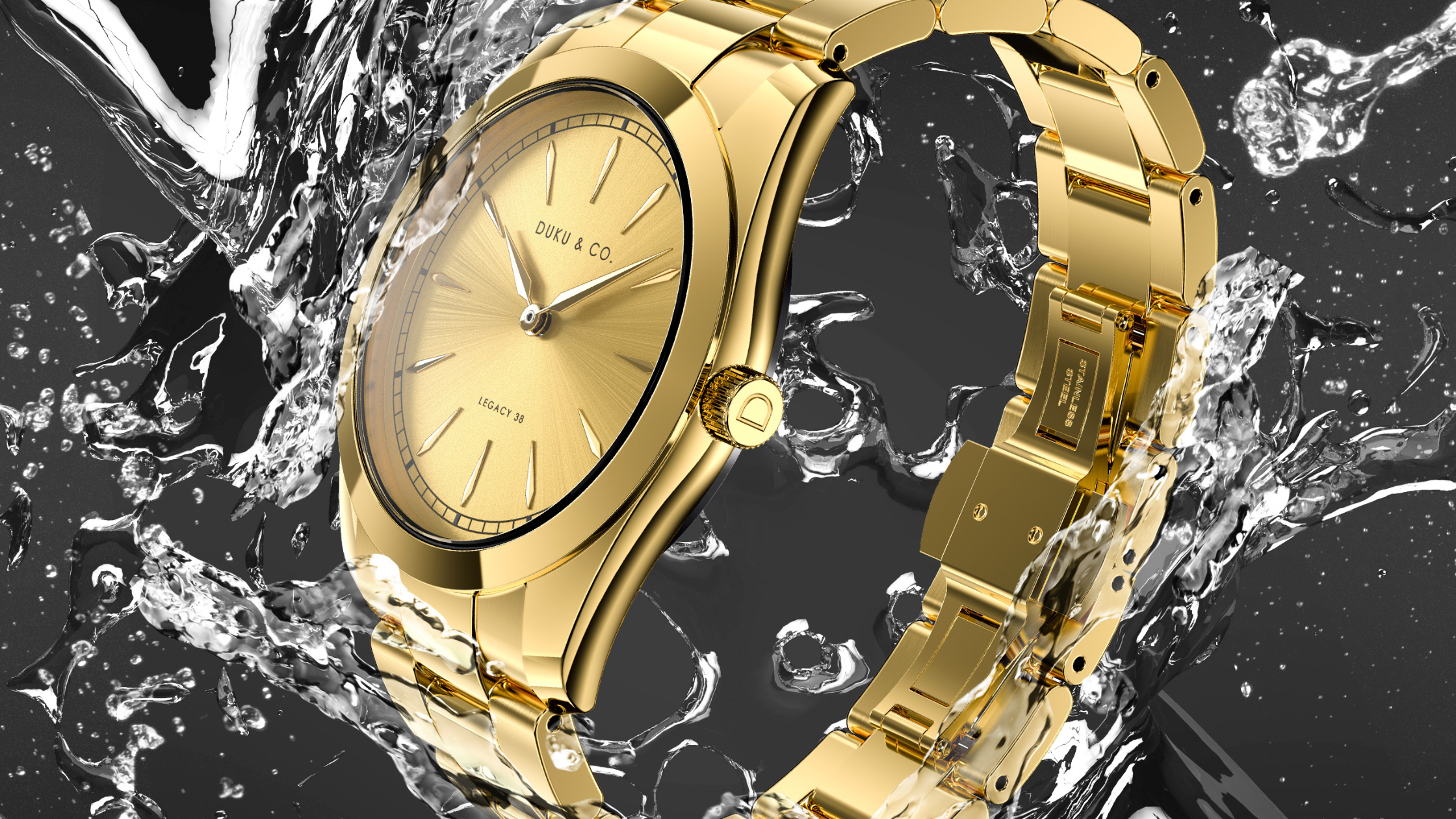 Gold men's watch from Duku & Co.
