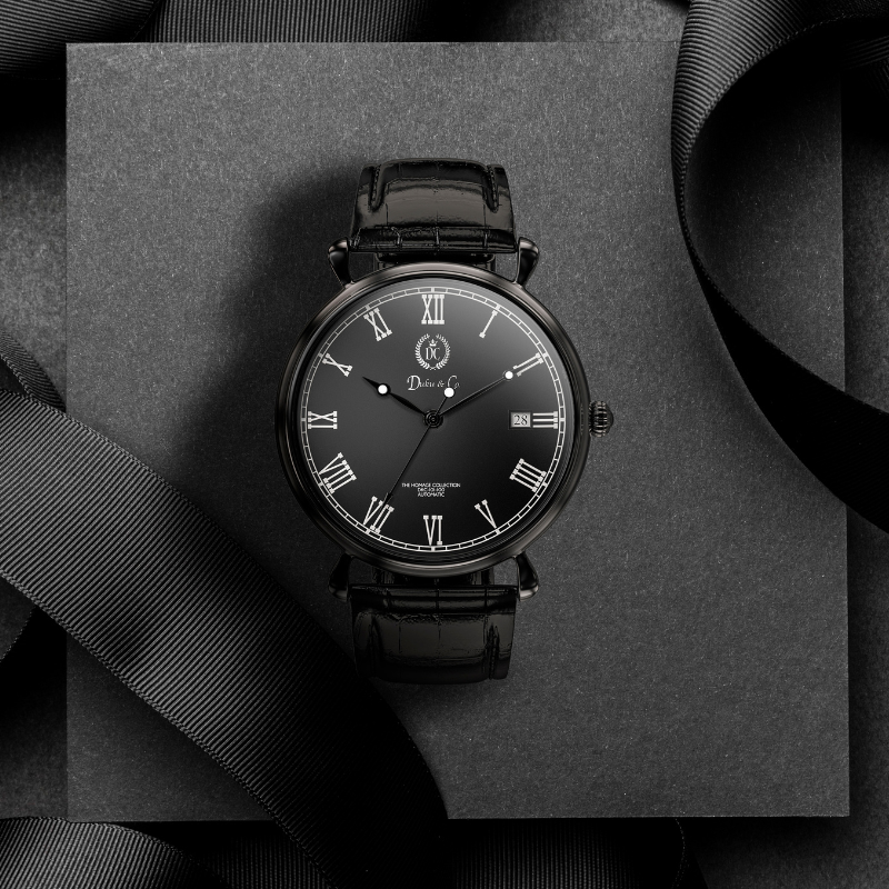 Black Leather Watch from Duku & Co.