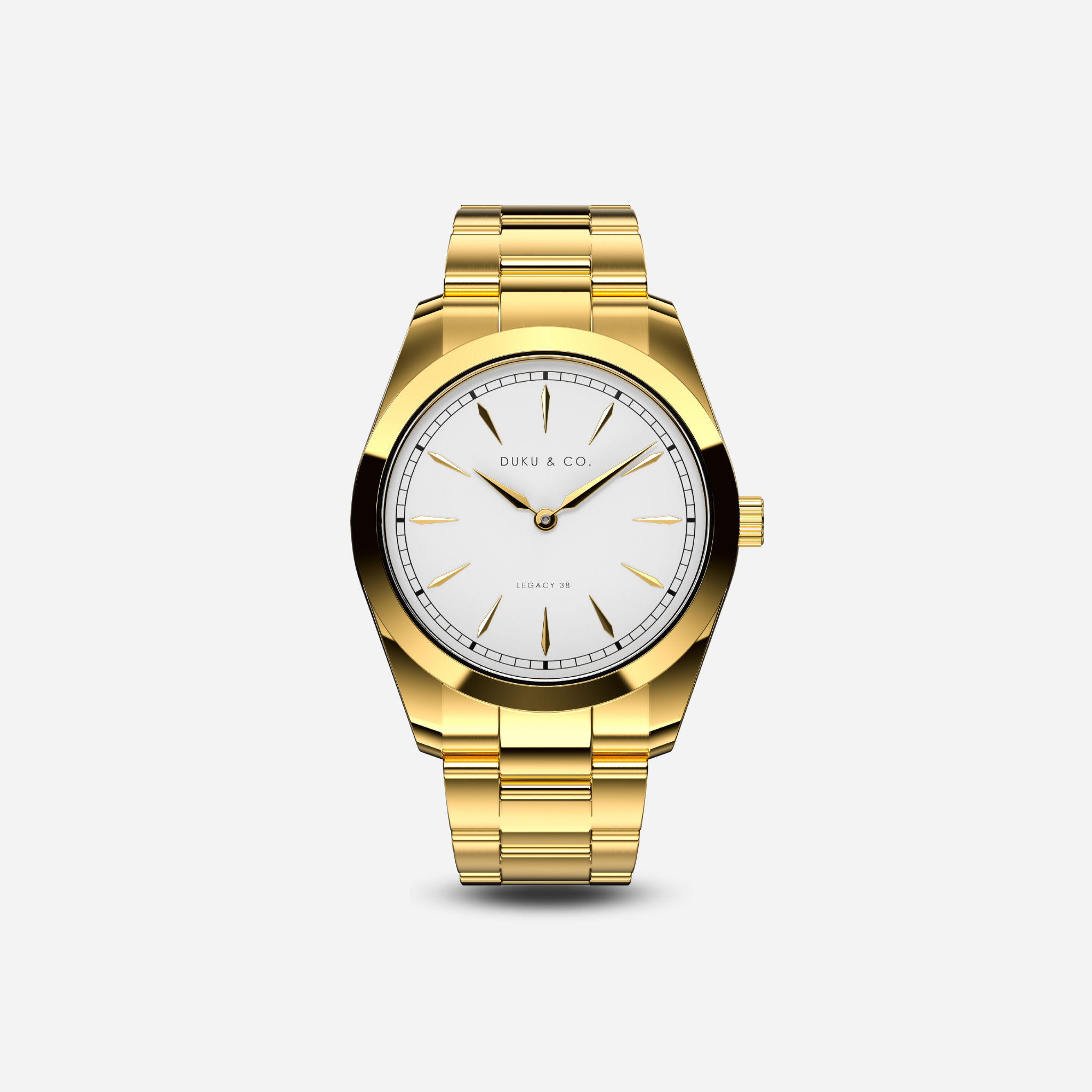 Gold and White Stainless Steel Watch from Duku & Co.