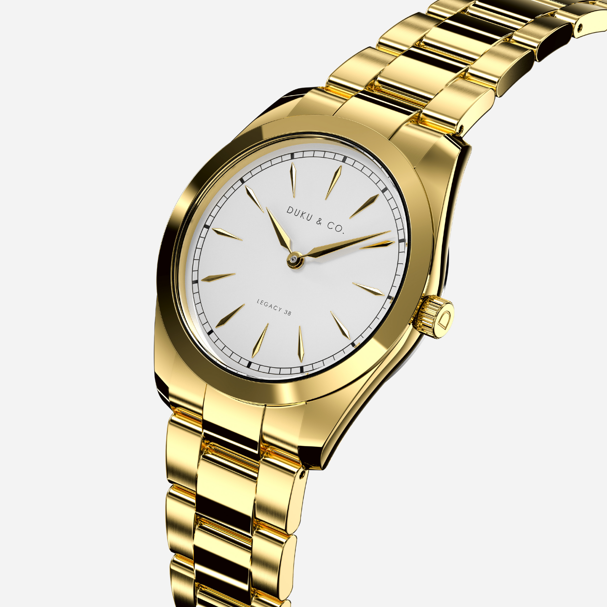 Gold and White Stainless Steel watch from Duku & Co.